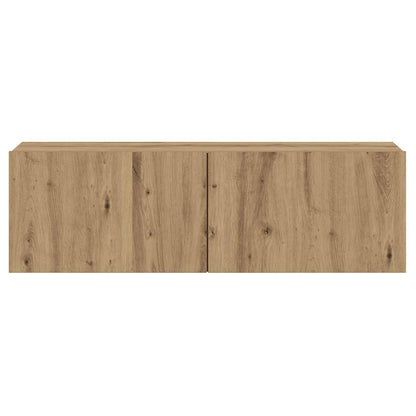 Mobile TV a Parete Rovere Artigianale 80x30x30 cm in Truciolato