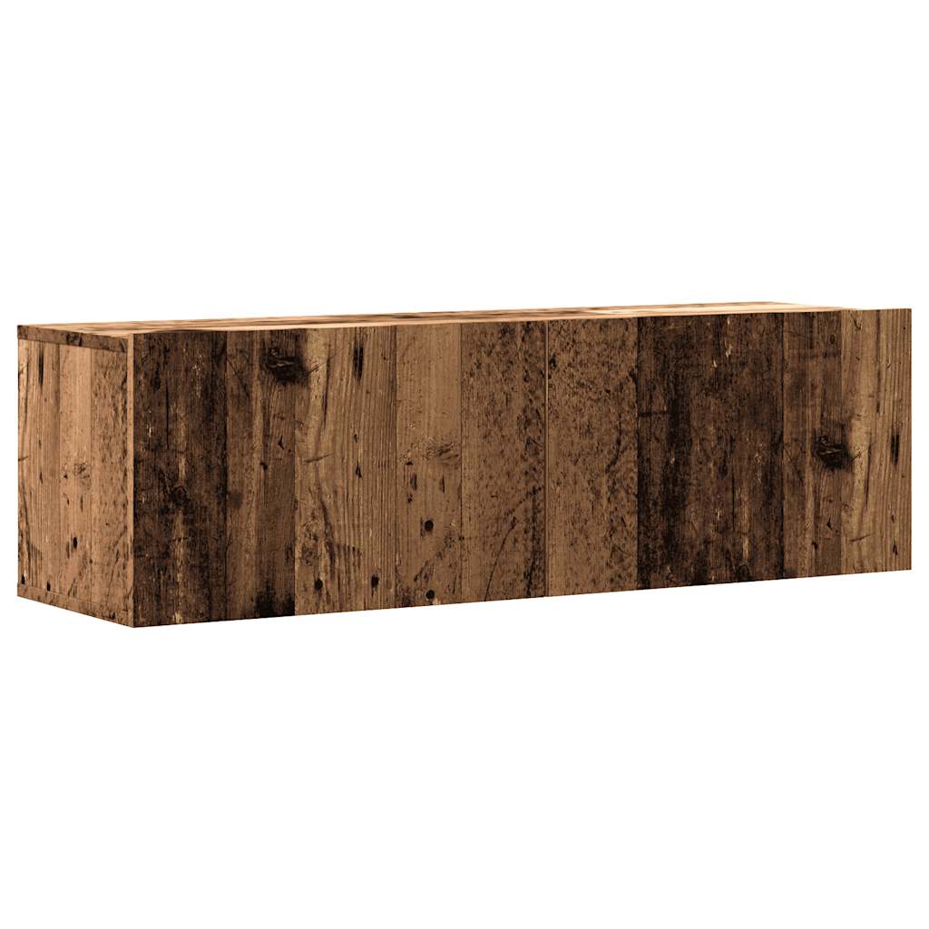 Mobile TV a Parete Legno Antico 100x30x30 cm in Truciolato