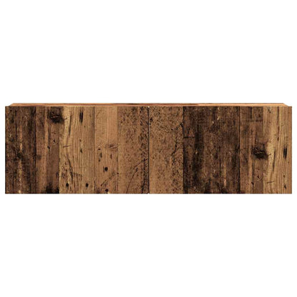 Mobile TV a Parete Legno Antico 100x30x30 cm in Truciolato