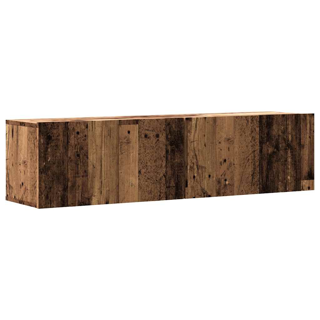 Mobile TV a Parete Legno Antico 120x30x30 cm in Truciolato