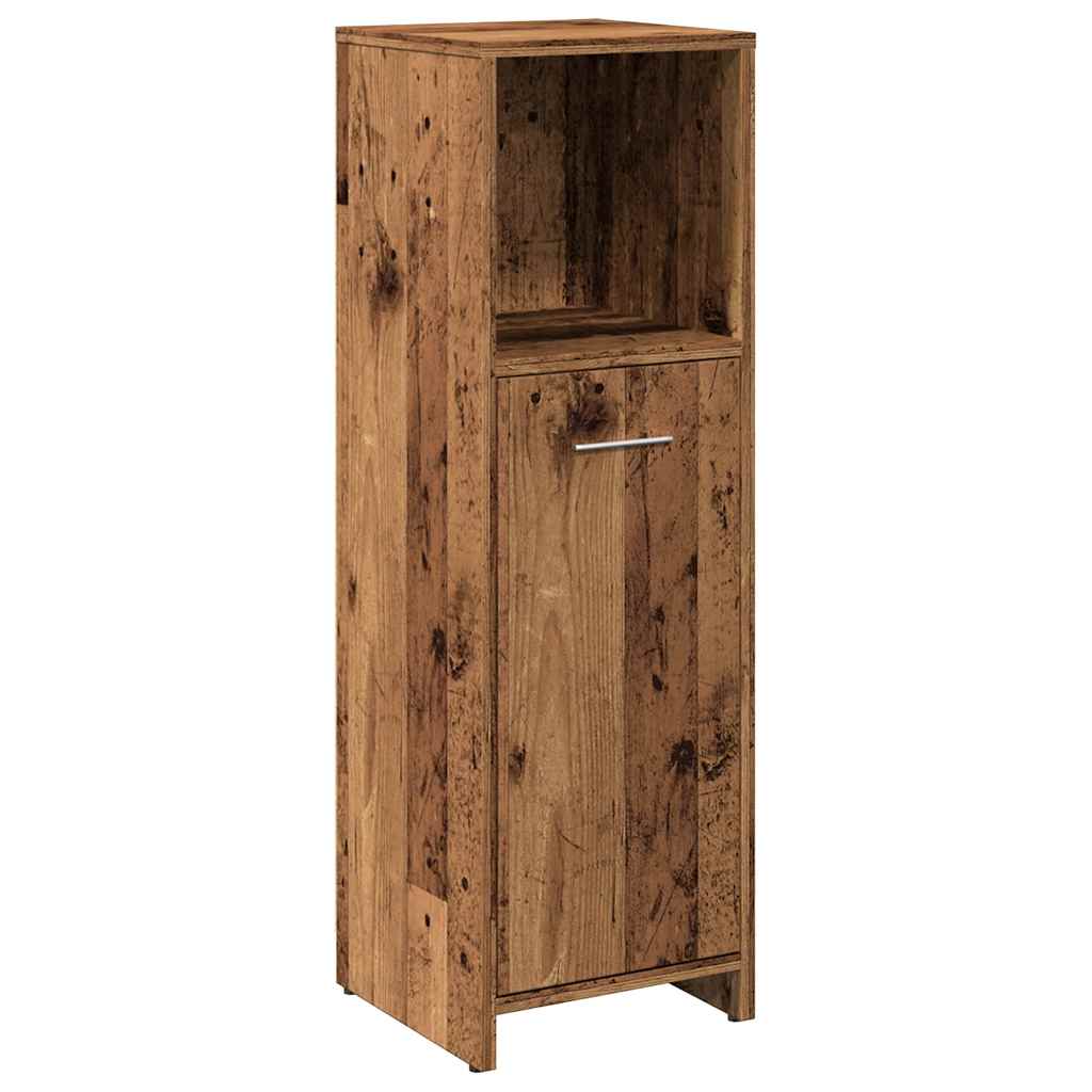 Mobile da Bagno Legno Antico 30x30x95 cm in Legno Multistrato