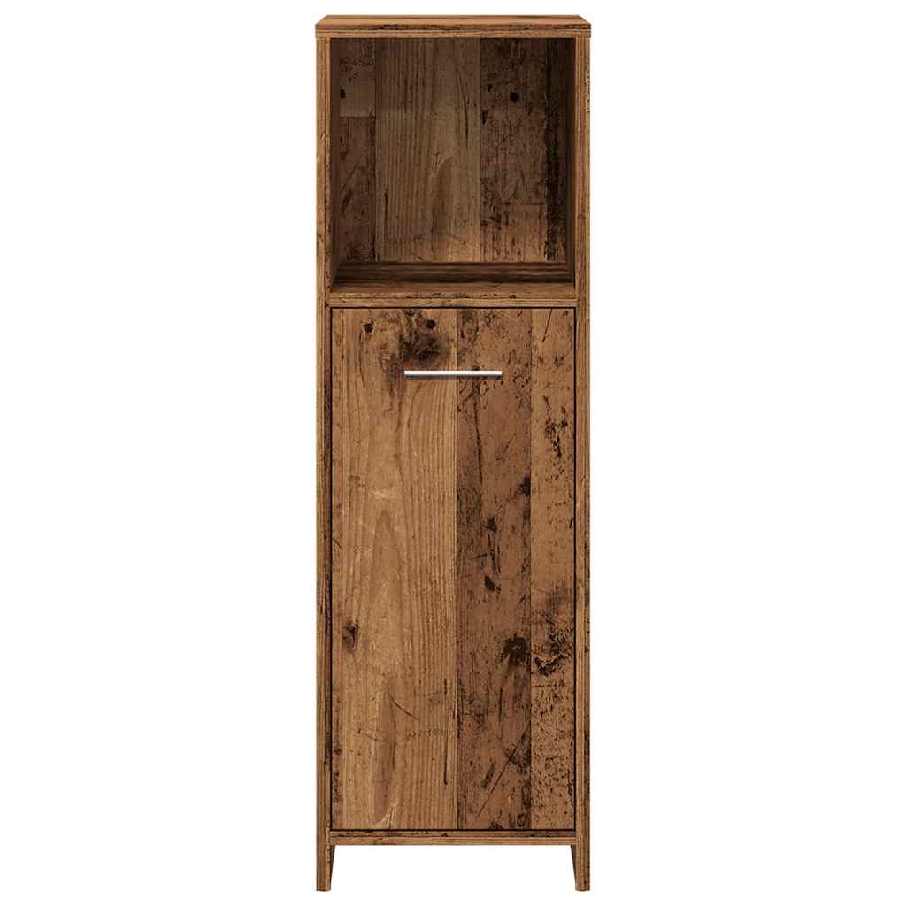 Mobile da Bagno Legno Antico 30x30x95 cm in Legno Multistrato