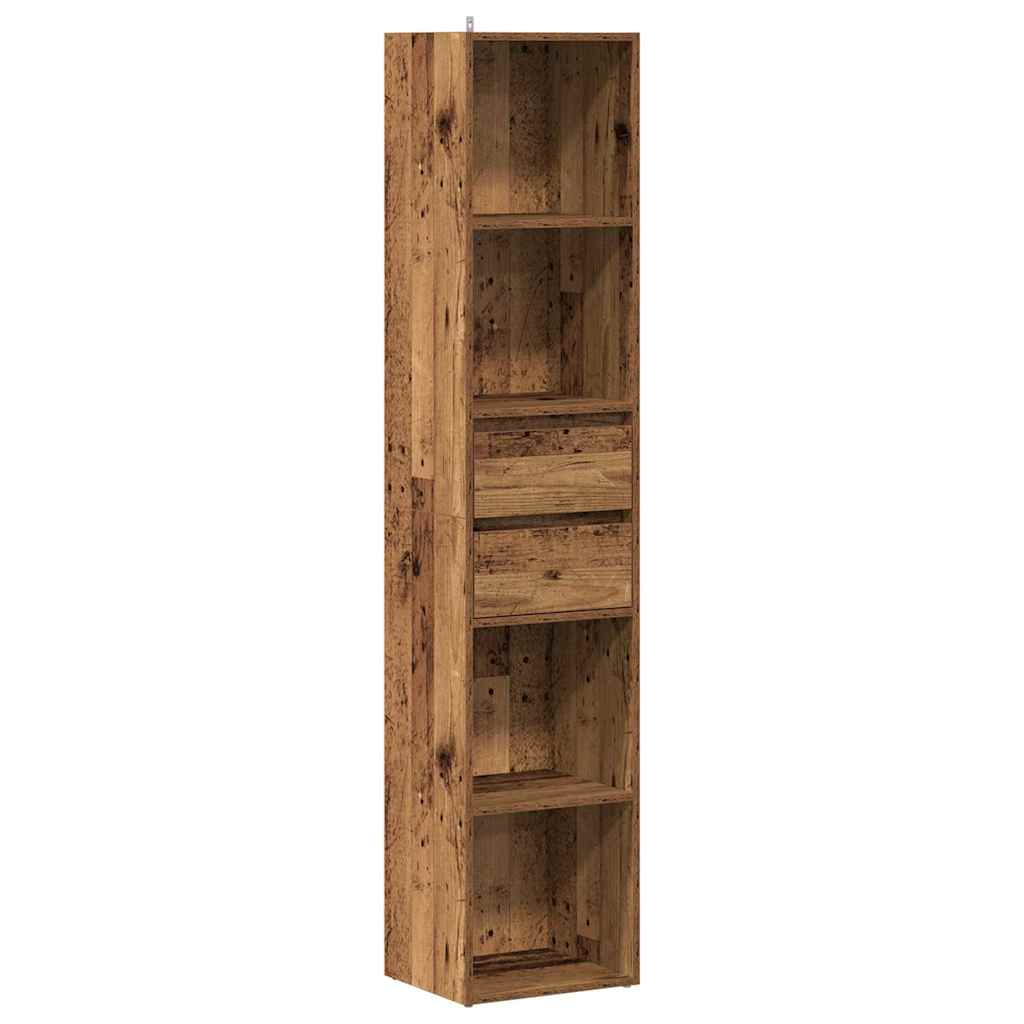 Libreria Legno Antico 36x30x171 cm in Legno Multistrato