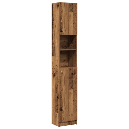 Mobile da Bagno Legno Antico 32x25,5x190 cm in Truciolato