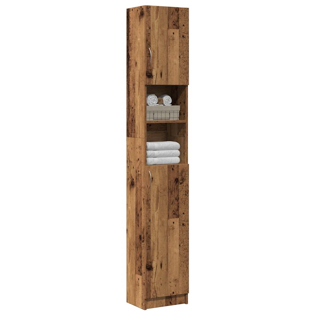 Mobile da Bagno Legno Antico 32x25,5x190 cm in Truciolato