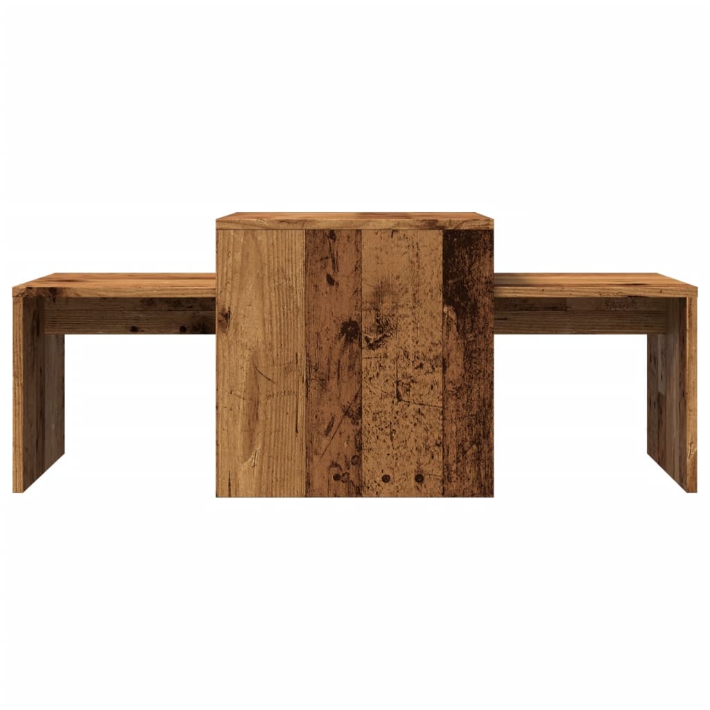 Tavolino da Salotto Legno Vecchio 100x48x40 cm in Truciolato