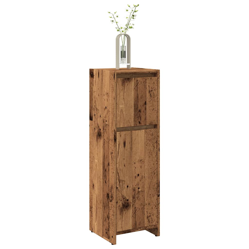Mobile da Bagno Legno Antico 30x30x95 cm in Legno Multistrato