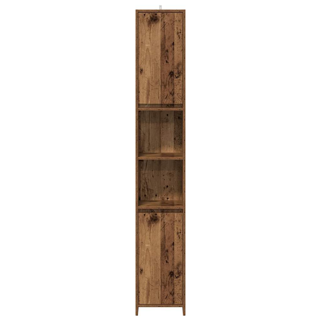 Mobile da Bagno Legno Antico 30x30x183,5 cm in Truciolato