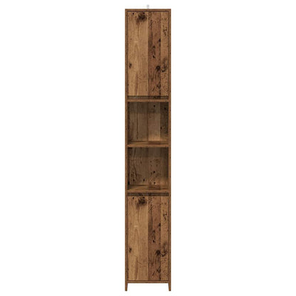 Mobile da Bagno Legno Antico 30x30x183,5 cm in Truciolato