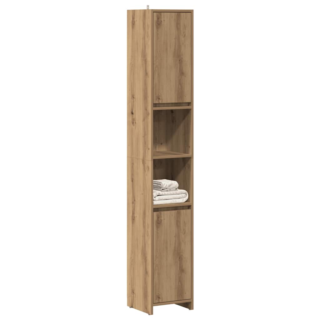 Mobile da Bagno Rovere Artigianale 30x30x183,5 cm in Truciolato