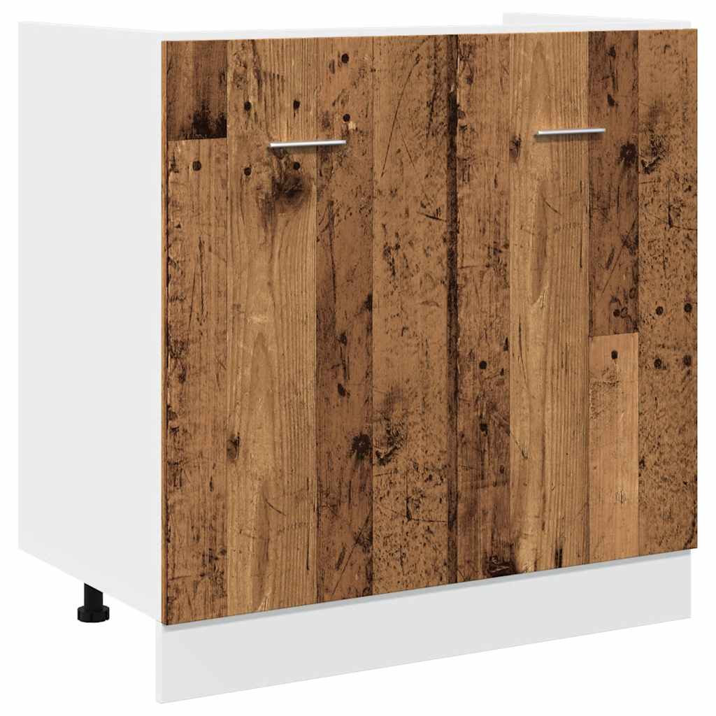 Mobile Sottolavello Legno Antico 80x46x81,5cm Legno Multistrato