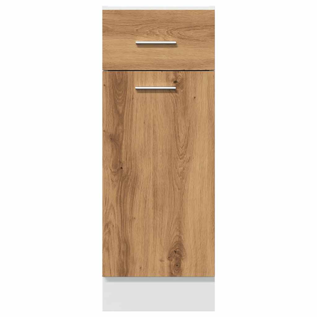 Cassettiera Rovere Artigianale 30x46x81,5 cm Legno Multistrato