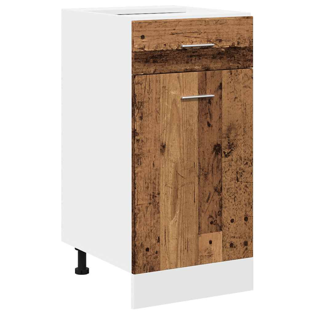 Mobile con Cassetto Legno Antico 40x46x81,5cm Legno Multistrato