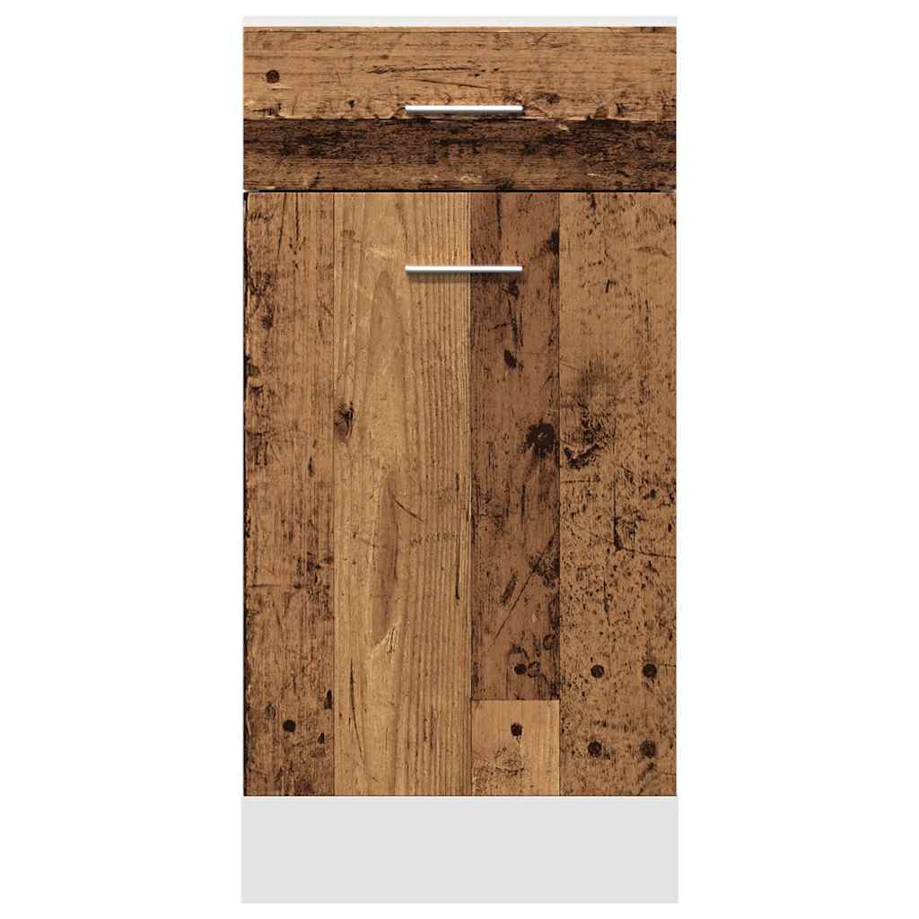 Mobile con Cassetto Legno Antico 40x46x81,5cm Legno Multistrato