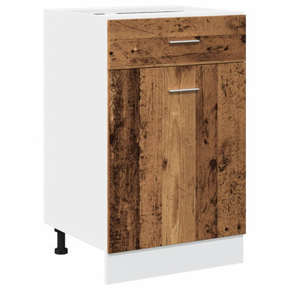 Mobile con Cassetto Legno Antico 50x46x81,5cm Legno Multistrato