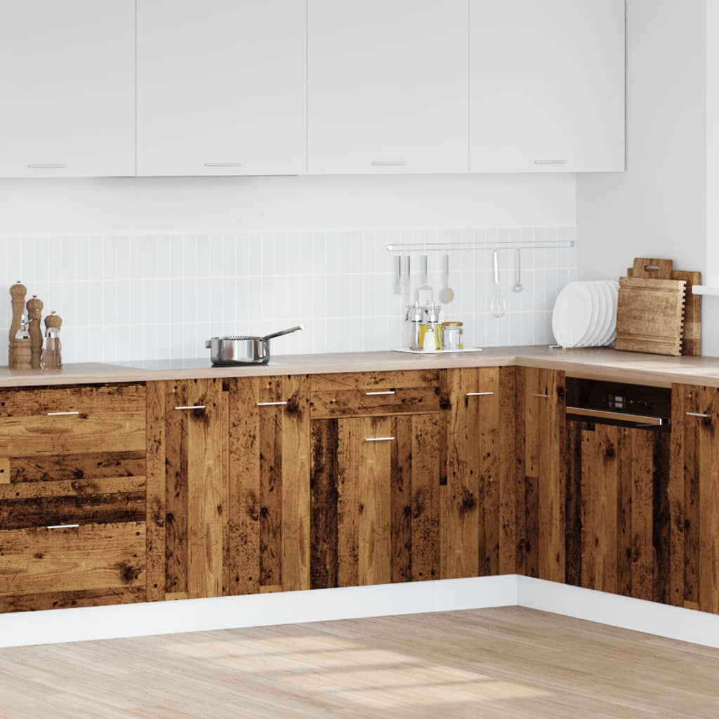Mobile con Cassetto Legno Antico 50x46x81,5cm Legno Multistrato