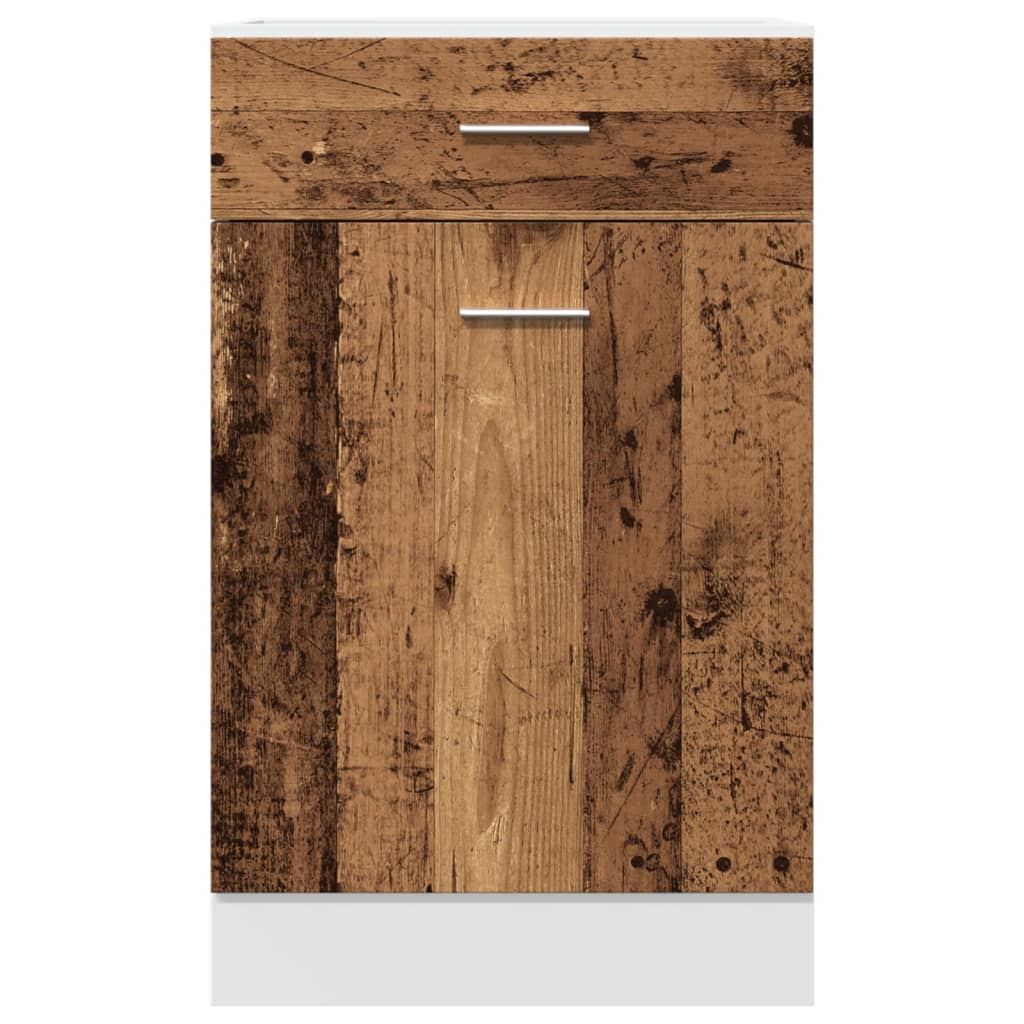 Mobile con Cassetto Legno Antico 50x46x81,5cm Legno Multistrato