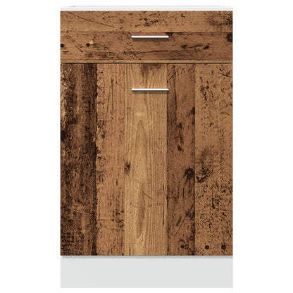 Mobile con Cassetto Legno Antico 50x46x81,5cm Legno Multistrato