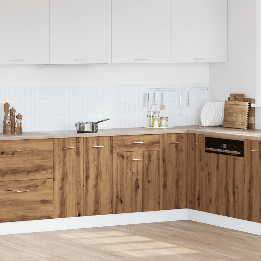 Cassettiera Rovere Artigianale 50x46x81,5 cm Legno Multistrato