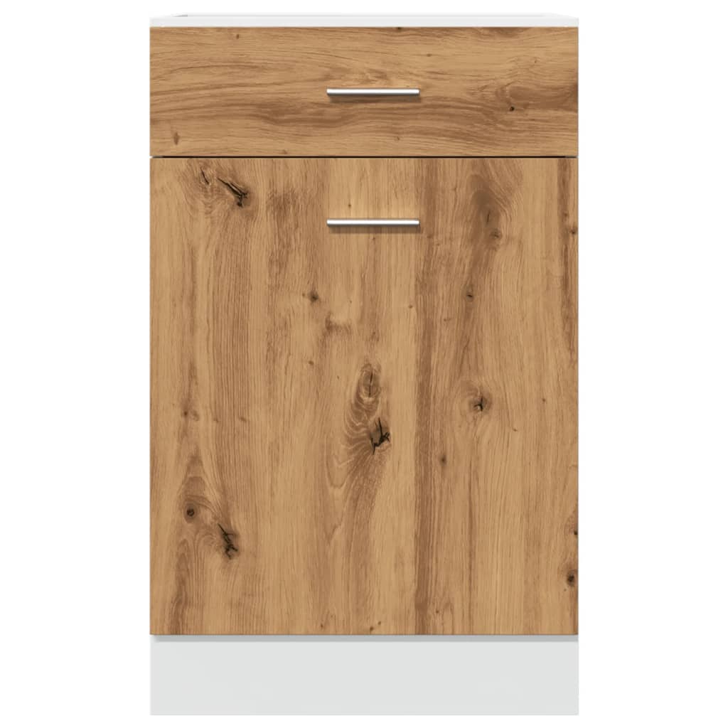 Cassettiera Rovere Artigianale 50x46x81,5 cm Legno Multistrato