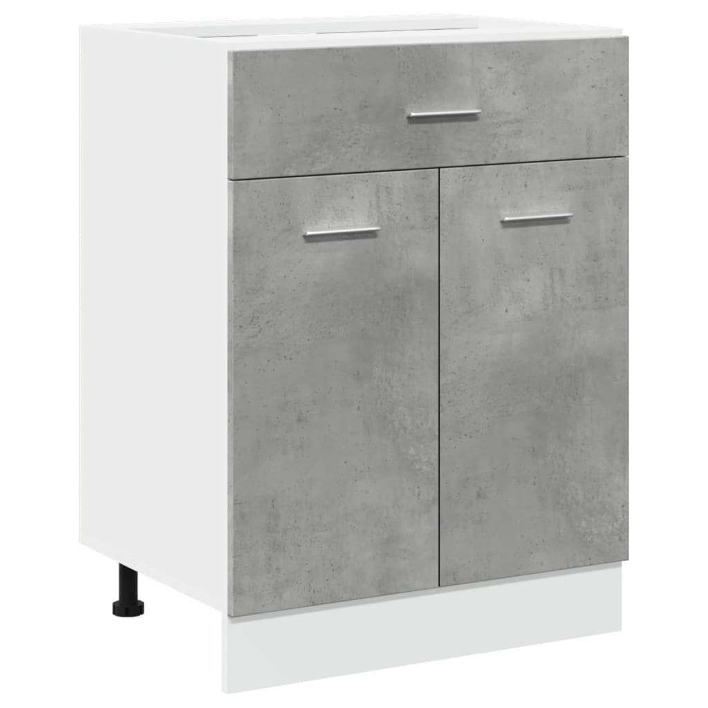 Armadio Inferiore Cassetto â€œLyonâ€ Grigio Cemento 60x46x81,5