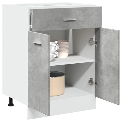 Armadio Inferiore Cassetto â€œLyonâ€ Grigio Cemento 60x46x81,5