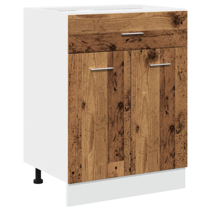 Cassettiera Inferiore Legno Antico 60x46x81,5 cm in Truciolato