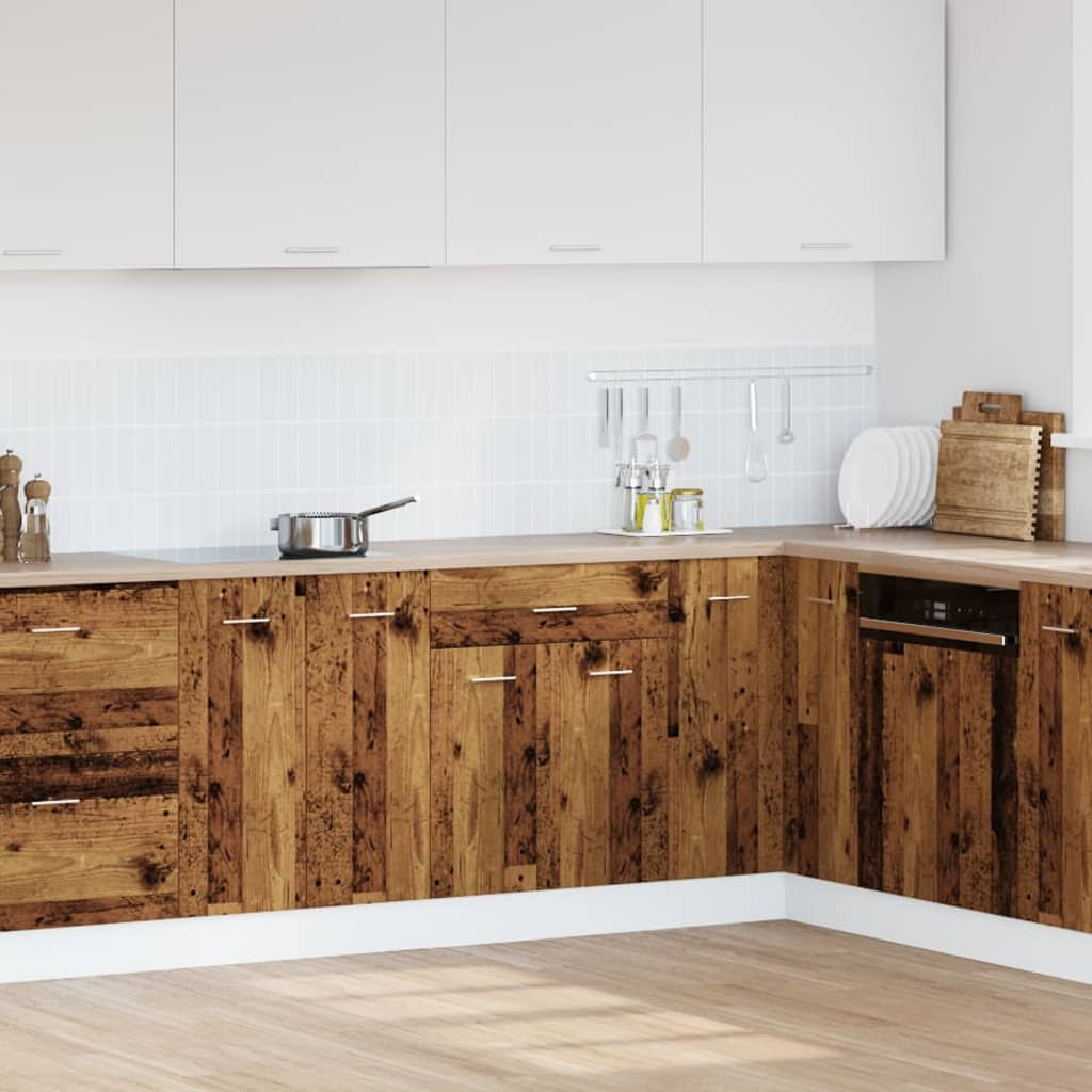 Cassettiera Inferiore Legno Antico 60x46x81,5 cm in Truciolato