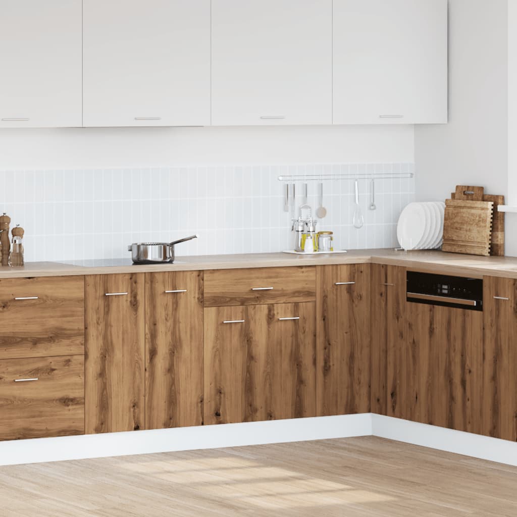 Cassettiera Rovere Artigianale 60x46x81,5 cm in Truciolato
