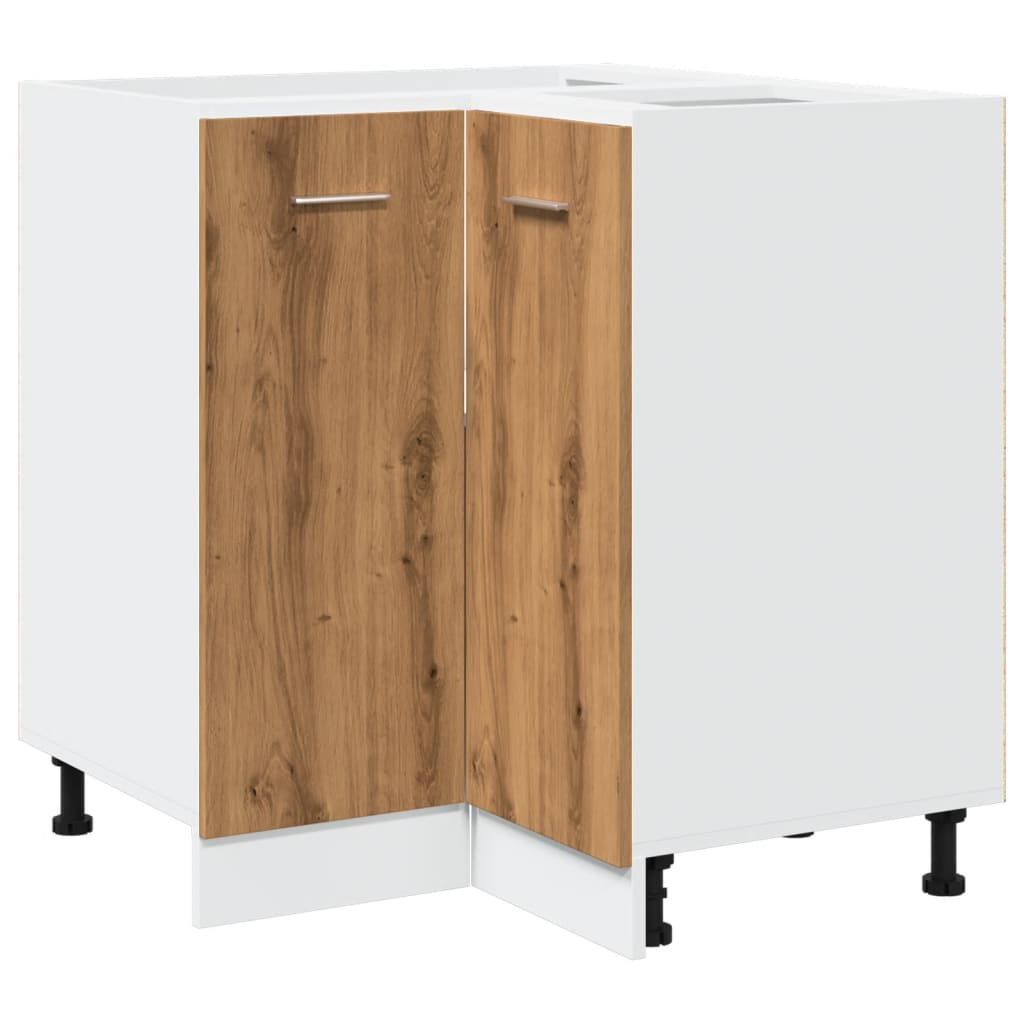Armadietto Cucina Rovere Artigianale 75,5x75,5x81,5 cm in Legno