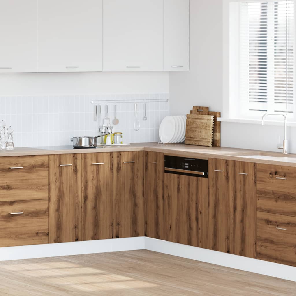 Armadietto Cucina Rovere Artigianale 75,5x75,5x81,5 cm in Legno