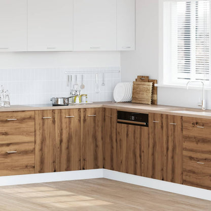 Armadietto Cucina Rovere Artigianale 75,5x75,5x81,5 cm in Legno