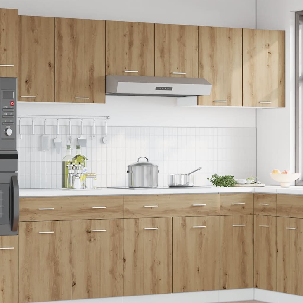 Mobile Pensile Rovere Artigianale 80x31x60 cm Legno Multistrato