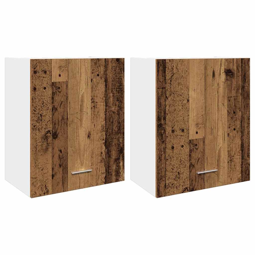 Mobili Pensili 2 pz Legno Antico 50x31x60 cm Legno Multistrato
