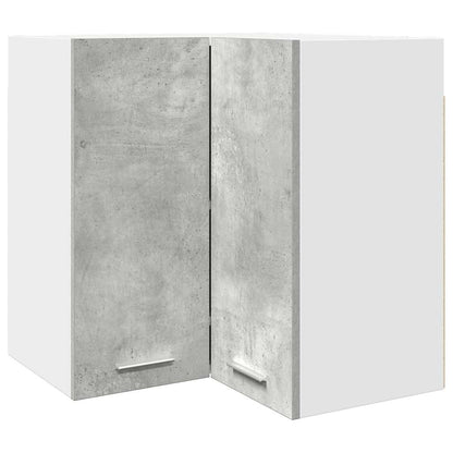 Pensile Angolare Grigio Cemento 57x57x60 cm in Truciolato