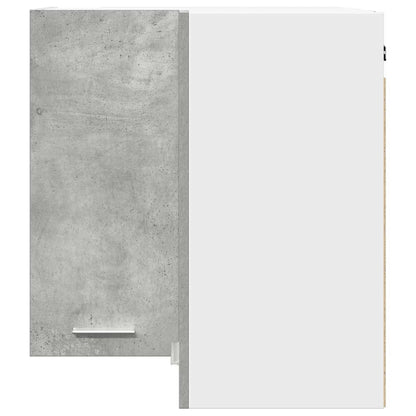 Pensile Angolare Grigio Cemento 57x57x60 cm in Truciolato