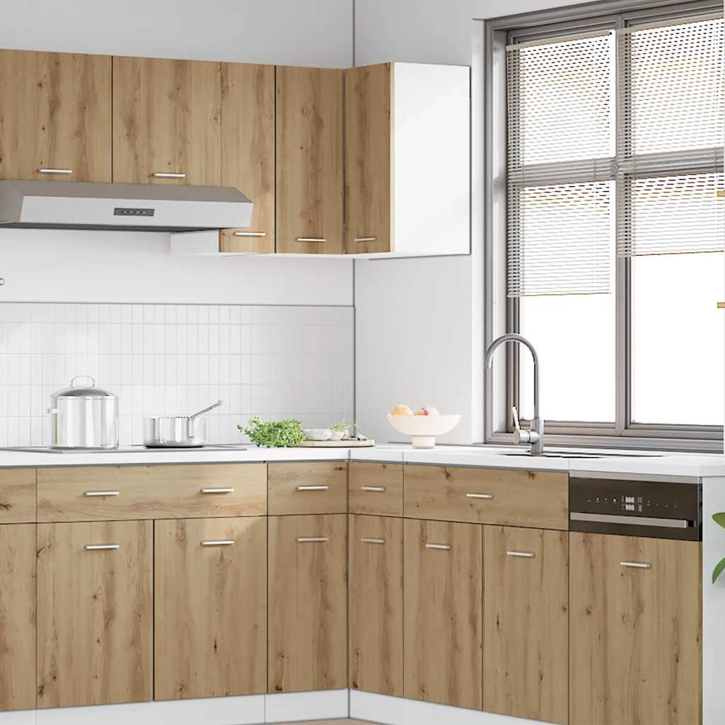 Mobile Pensile Angolo Rovere Artigianale 57x57x60 in Truciolato
