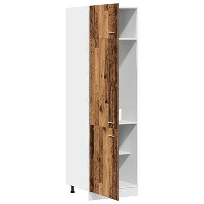 Armadio per Frigo Legno Antico 60x57x207 cm in Truciolato