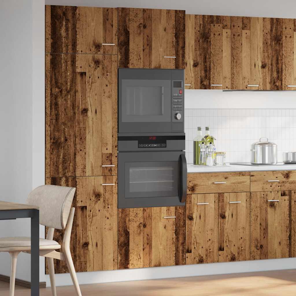 Mobile per Microonde Legno Antico 60x57x207 cm in Truciolato