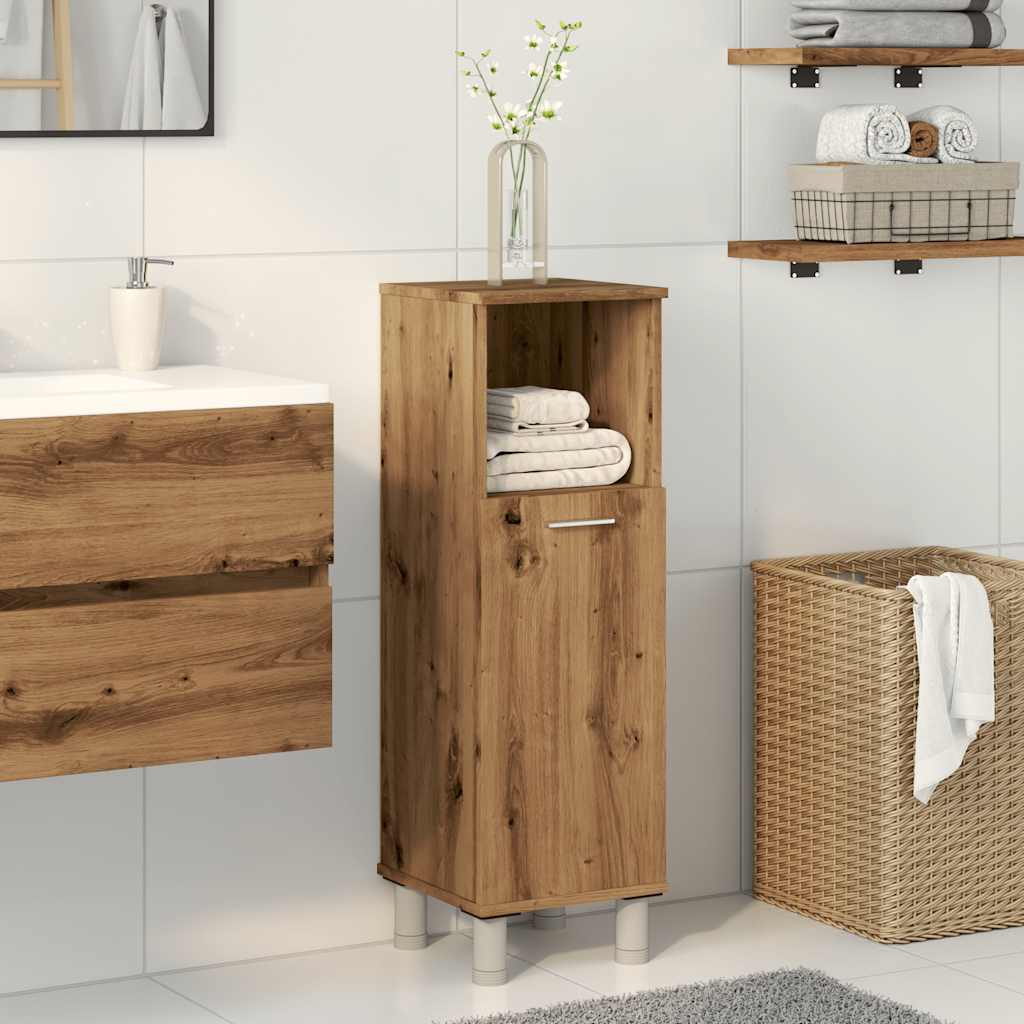 Armadietto Bagno Artigianale 30x30x95 cm in Legno Multistrato