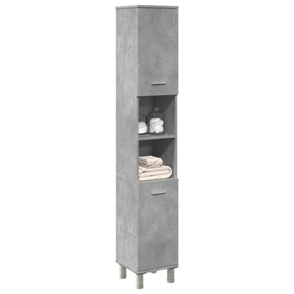 Mobile da Bagno Grigio Cemento 30x30x179 cm Legno Multistrato