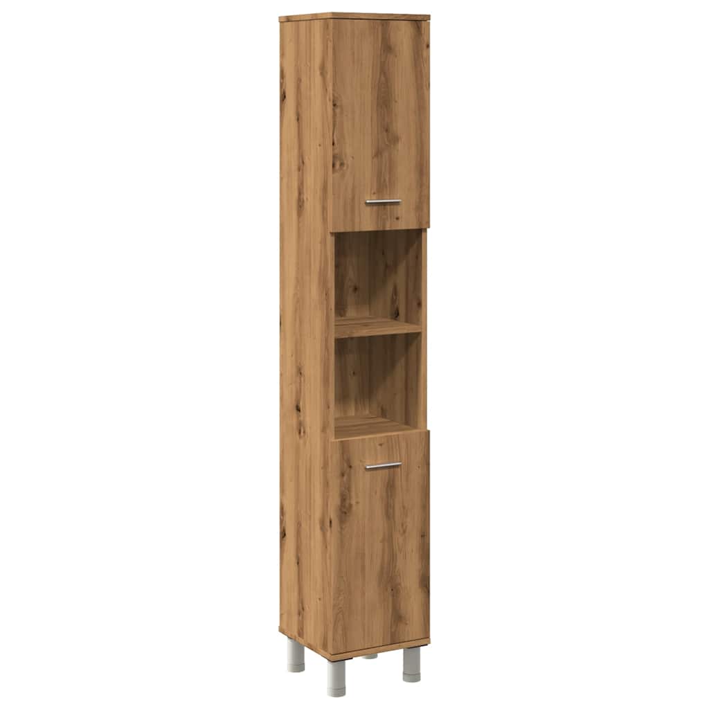 Mobiletto da Bagno Rovere Artigianale Legno Multistrato