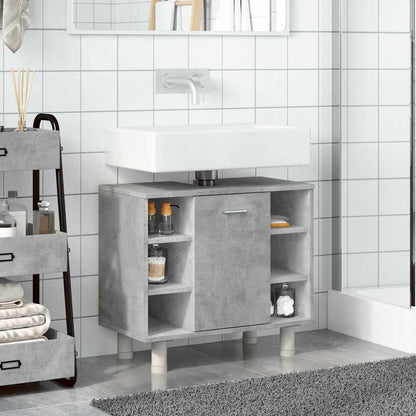 Mobile da Bagno Grigio Cemento 60x32x53,5 cm Legno Multistrato