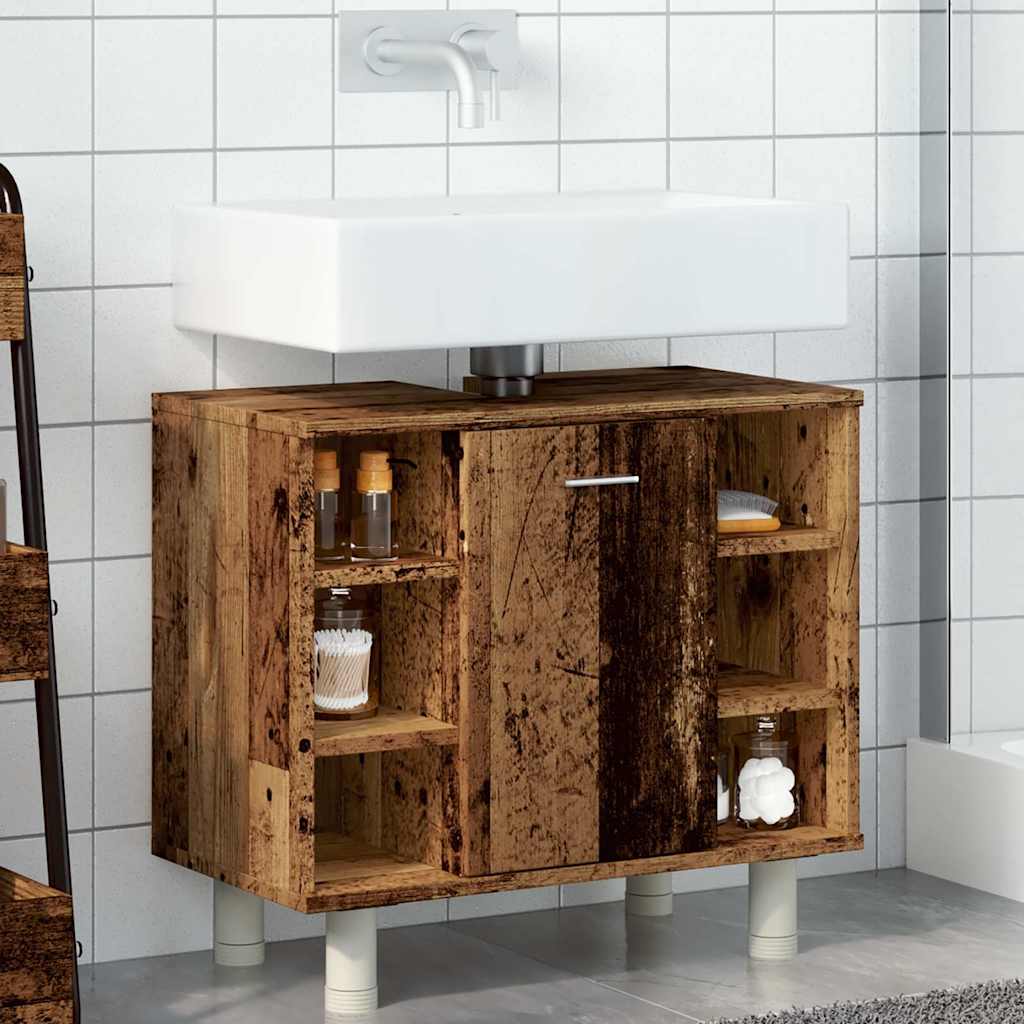 Mobile da Bagno Legno Antico 60x32x53,5 cm in Legno Multistrato