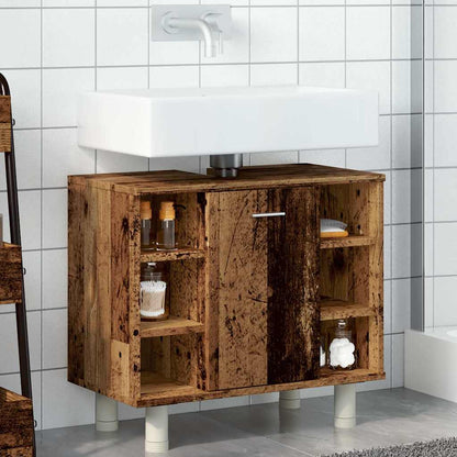 Mobile da Bagno Legno Antico 60x32x53,5 cm in Legno Multistrato