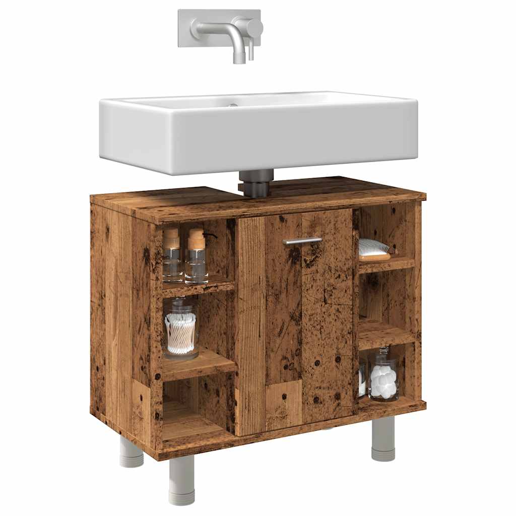 Mobile da Bagno Legno Antico 60x32x53,5 cm in Legno Multistrato