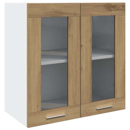 Pensile da Cucina Anta in Vetro Rovere Artigianale 60x31x60 cm