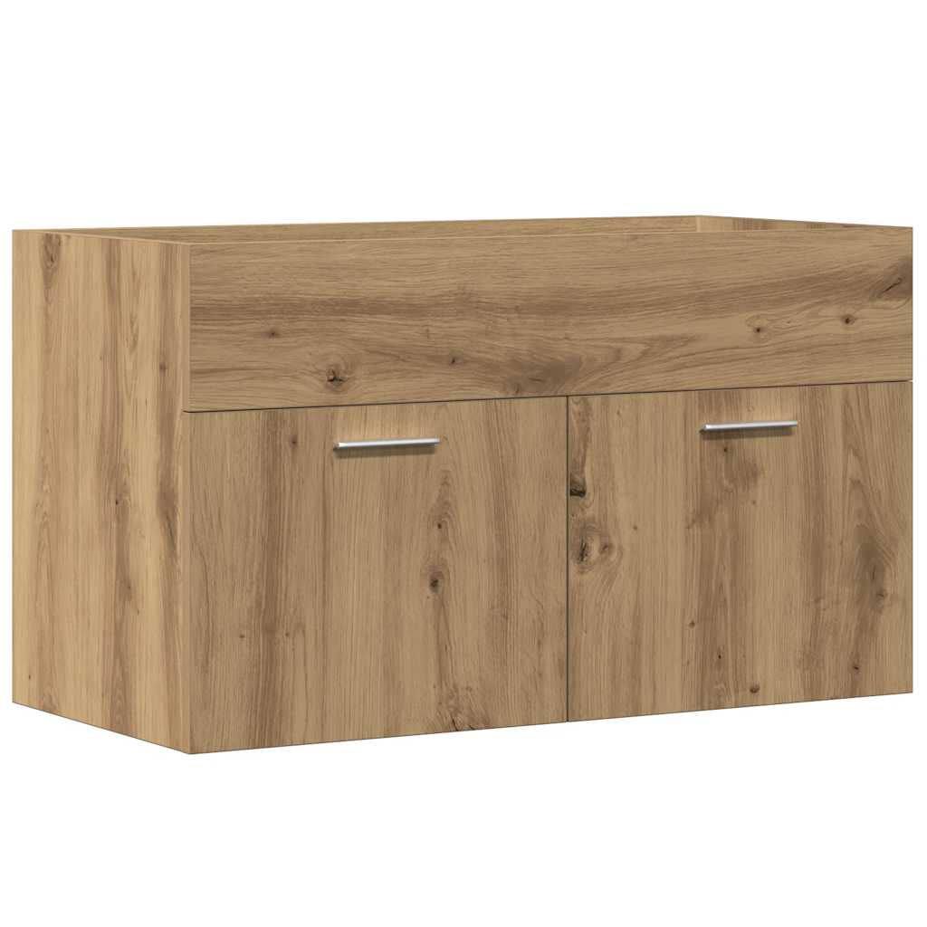 Mobile Lavabo Bagno Artigianale 80x38,5x46 cm Legno Multistrato