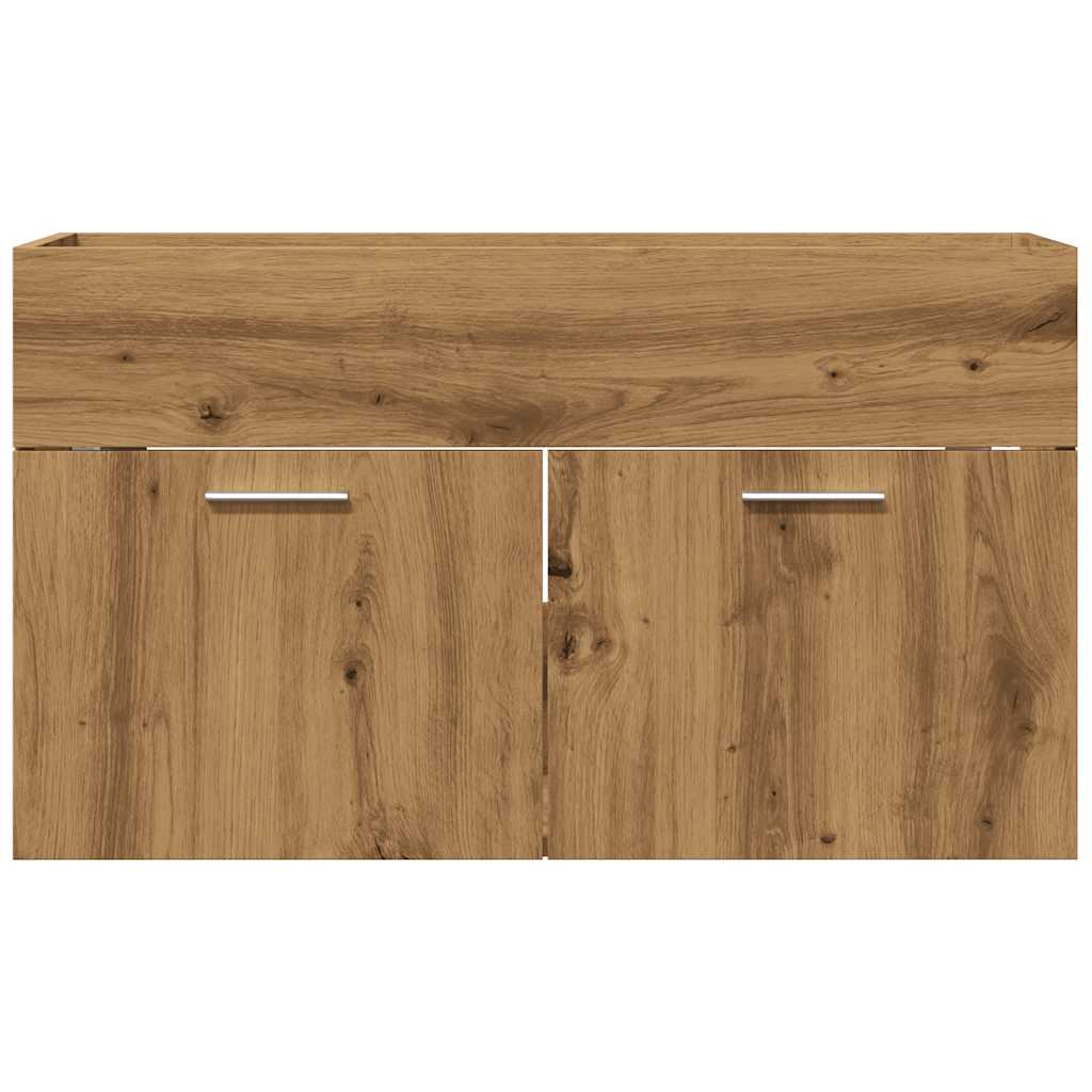 Mobile Lavabo Bagno Artigianale 80x38,5x46 cm Legno Multistrato