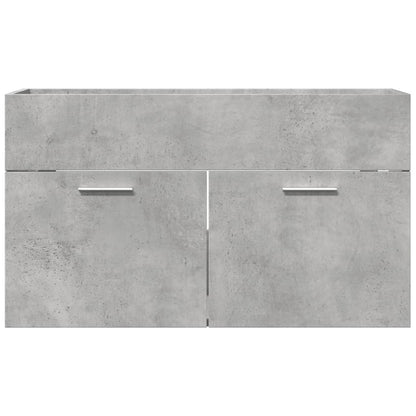 Mobile Lavabo Bagno Grigio Cemento 90x38,5x46 cm Multistrato